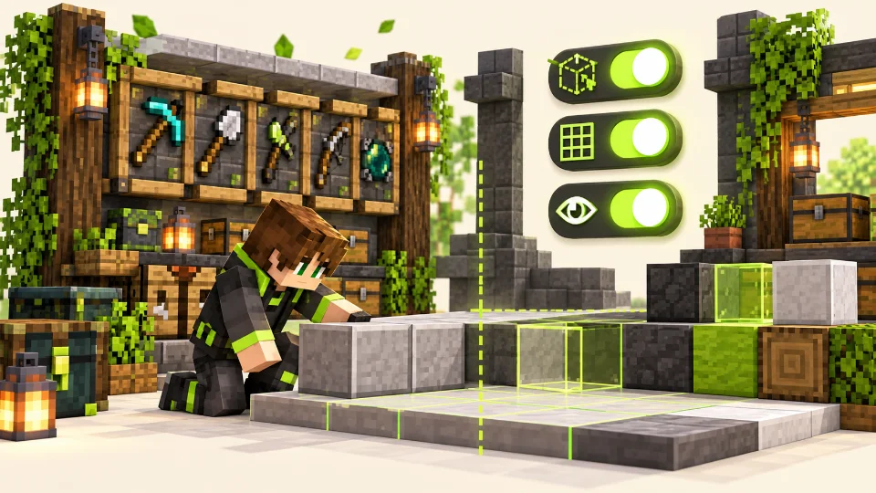 Tweakeroo building tools and configurable utility controls